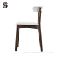 Modern Nordic Wooden Frame With Plastic Back Chair